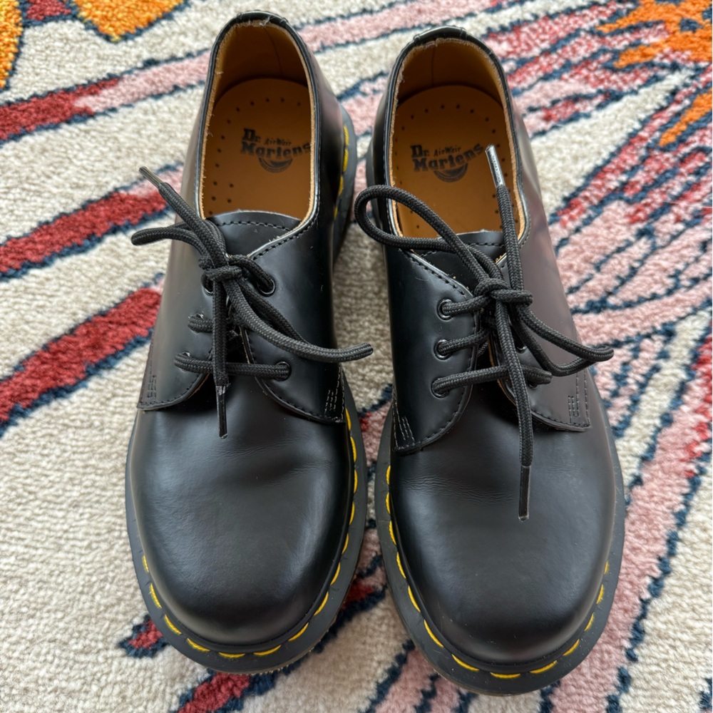 Dr. Martens Black Leather Lace-Up Shoes